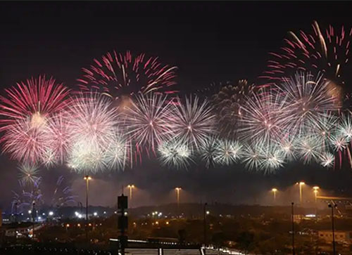 镇巴县焰火晚会